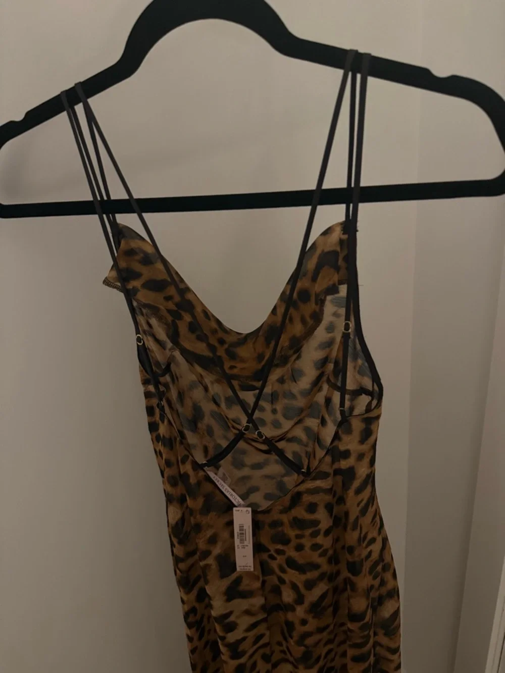 Leopard Print Slip Dress - Spaghetti Straps - Picture 7 of 8